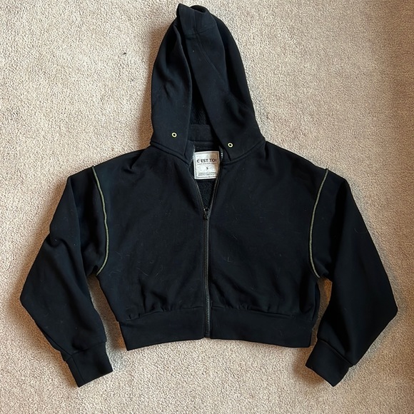 c’est Tops - Cropped hoodie